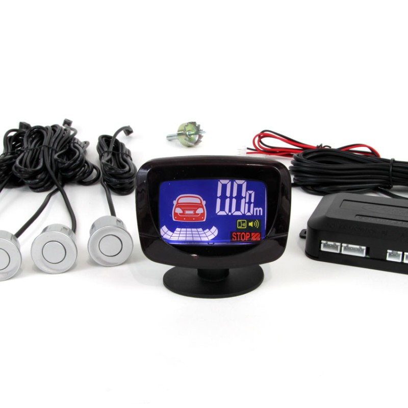 ΣΥΣΤΗΜΑ ΠΑΡΚΑΡΙΣΜΑΤΟΣ 12V ΜΕ 4 ΑΙΣΘΗΤΗΡΕΣ (ΑΣΗΜΙ) 22mm ΚΑΙ ΟΘΟΝΗ LED-GRAF AMIO - 1 ΤΕΜ.