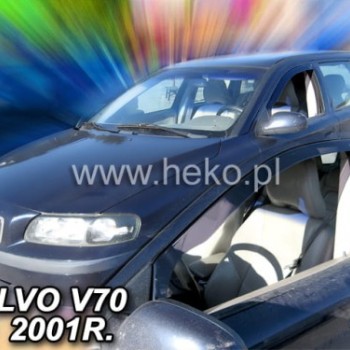 ΑΝΕΜΟΘΡΑΥΣΤΕΣ ΓΙΑ VOLVO V70 5D 2000+ ΚΟΜΒΙ  / VOLVO  XC70 5D 2000-2007     ΖΕΥΓΑΡΙ ΑΠΟ ΕΥΚΑΜΠΤΟ ΦΙΜΕ ΠΛΑΣΤΙΚΟ HEKO - 2 ΤΕΜ.