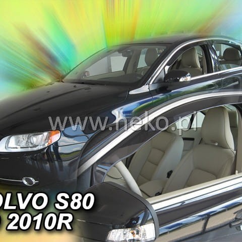 ΑΝΕΜΟΘΡΑΥΣΤΕΣ ΓΙΑ VOLVO S80 4D 2006+/ VOLVO V70 /XC 5D 2007-2016 ΖΕΥΓΑΡΙ ΑΠΟ ΕΥΚΑΜΠΤΟ ΦΙΜΕ ΠΛΑΣΤΙΚΟ HEKO - 2 ΤΕΜ.
