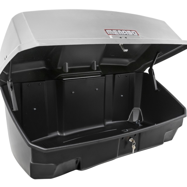 Μπαγκαζιέρα Κοτσαδόρου Nekkar Silver 300 σε ασημί με μαύρο χρώμα και ματ ανάγλυφη υφή για βάση ποδηλάτου κοτσαδόρου Race 3/4 Menabo - 1 τεμ.