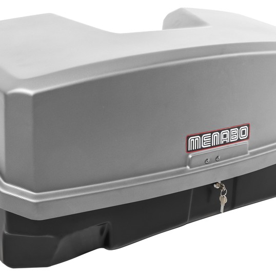 Μπαγκαζιέρα Κοτσαδόρου Nekkar Silver 300 σε ασημί με μαύρο χρώμα και ματ ανάγλυφη υφή για βάση ποδηλάτου κοτσαδόρου Race 3/4 Menabo - 1 τεμ.