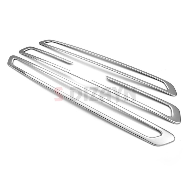 ΔΙΑΚΟΣΜΗΤΙΚΕΣ ΓΡΥΛΛΙΕΣ ΜΑΣΚΑΣ ΕΜΠΡΟΣ ΧΡΩΜΙΟΥ 3ΤΕΜ. ΓΙΑ FORD TRANSIT 2014+