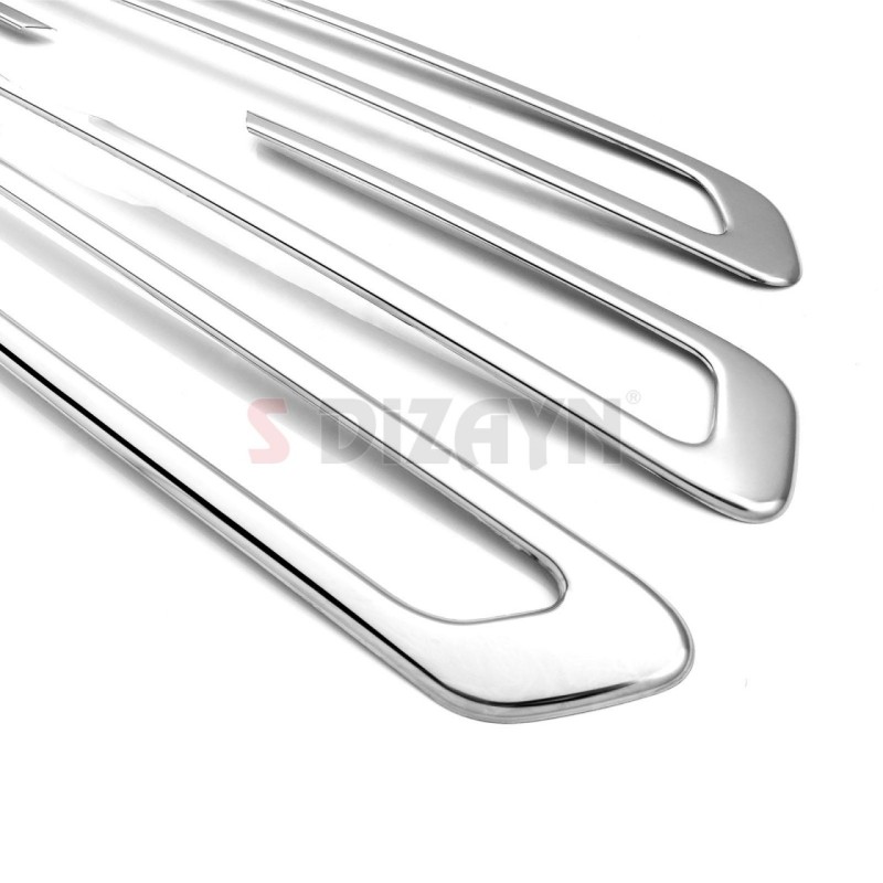 ΔΙΑΚΟΣΜΗΤΙΚΕΣ ΓΡΥΛΛΙΕΣ ΜΑΣΚΑΣ ΕΜΠΡΟΣ ΧΡΩΜΙΟΥ 3ΤΕΜ. ΓΙΑ FORD TRANSIT 2014+