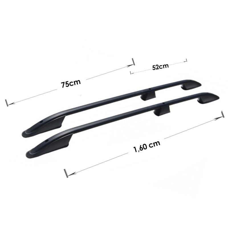 ΜΠΑΡΕΣ ΟΡΟΦΗΣ ΓΙΑ PEUGEOT 3008 2013-2016 ΠΑΡΑΛΛΗΛΕΣ ΑΛΟΥΜΙΝΙΟΥ ΜΑΥΡΕΣ