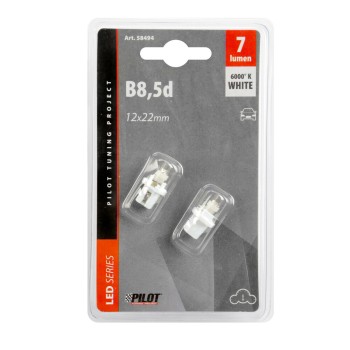 ΛΑΜΠΑΚΙΑ ΜΕ LED B8.5d ΛΕΥΚΟ ΦΩΣ ΚΑΡΦΙ