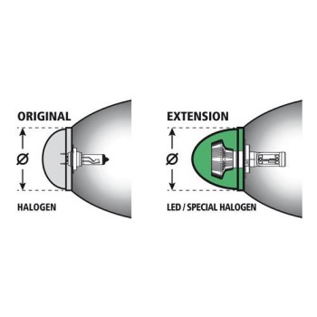 ΚΑΠΑΚΙ ΠΡΟΕΚΤΑΣΗΣ/ΣΤΕΓΑΝΟΠΟΙΗΣΗΣ ΦΑΝΑΡΙΟΥ ΓΙΑ ΛΑΜΠΑ LED Η ΑΛΟΓΟΝΟΥ 100 mm - 1 ΤΕΜ.