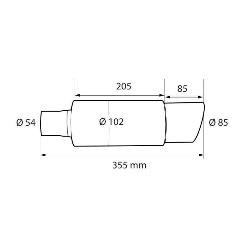 ΚΑΖΑΝΙ ΑΠΟ ΑΝΟΞΕΙΔΩΤΟ ΑΤΣΑΛΙ (201) INOX MU-3 Φ54 ΜΗΚΟΣ: 355mm LAMPA - 1 TEM.
