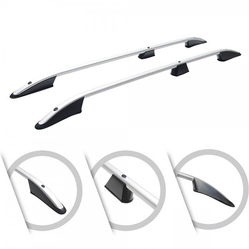 ΜΠΑΡΕΣ ΟΡΟΦΗΣ ΓΙΑ MERCEDES CITAN ELEGANCE W415 2013+ ΜΑΚΡΥ / RENAULT KANGOO 2008-2021 ΠΑΡΑΛΛΗΛΕΣ ΑΛΟΥΜΙΝΙΟΥ L2 ΑΣΗΜΙ