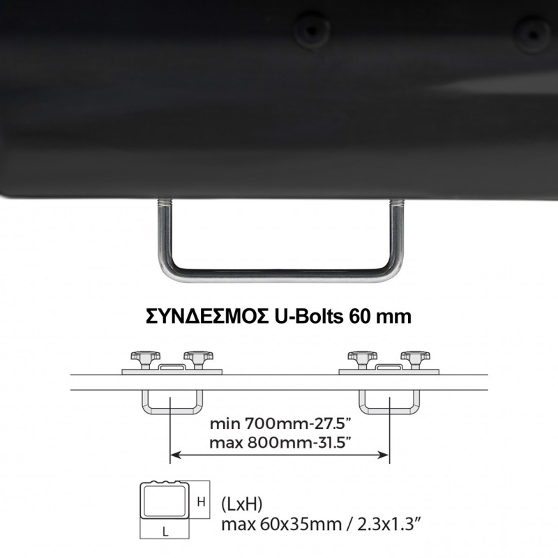 ΜΠΑΓΚΑΖΙΕΡΑ ΟΡΟΦΗΣ MARATHON 460 DARK ΣΕ ΜΑΥΡΟ ΧΡΩΜΑ ΜΕ ΜΑΤ ΑΝΑΓΛΥΦΗ ΥΦΗ MENABO - 1 ΤΕΜ.