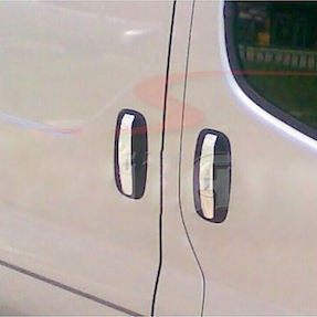 ΧΕΡΟΥΛΙΑ ΠΟΡΤΑΣ ΓΙΑ RENAULT TRAFIC 2001-2010  ΧΡΩΜΙΟ ΜΕΤΑΛΛΙΚΑ 5ΤΕΜ.