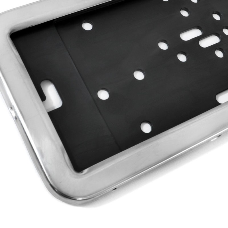 ΠΛΑΣΤΙΚΟ ΠΛΑΙΣΙΟ ΠΙΝΑΚΙΔΑΣ ΚΥΚΛΟΦΟΡΙΑΣ (INOX - ΚΟΥΜΠΩΤΟ ΜΕ ΤΕΛΑΡΟ) - 53 Χ 12 cm AMiO - 1 ΤΕΜ.