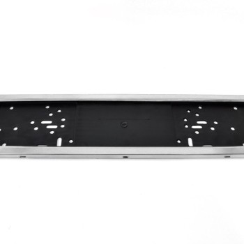 ΠΛΑΣΤΙΚΟ ΠΛΑΙΣΙΟ ΠΙΝΑΚΙΔΑΣ ΚΥΚΛΟΦΟΡΙΑΣ (INOX - ΚΟΥΜΠΩΤΟ ΜΕ ΤΕΛΑΡΟ) - 53 Χ 12 cm AMiO - 1 ΤΕΜ.