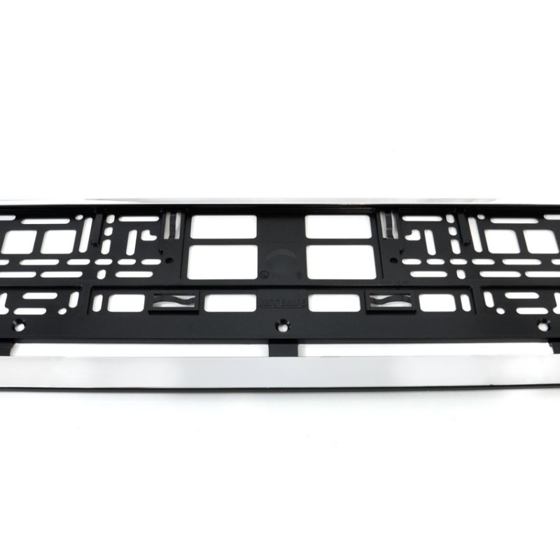 ΠΛΑΣΤΙΚΟ ΠΛΑΙΣΙΟ ΠΙΣΩ ΠΙΝΑΚΙΔΑΣ ΚΥΚΛΟΦΟΡΙΑΣ (ΜΑΥΡΟ-ΧΡΩΜΙΟ) - 52 Χ 12,5 cm AMiO - 1 ΤΕΜ.