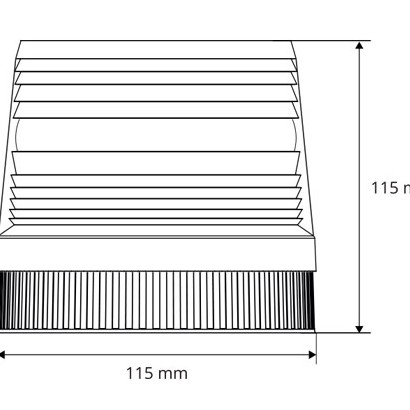ΦΑΡΟΣ LED 24V - 115 Χ 115mm (ΠΟΡΤΟΚΑΛΙ/ΜΑΓΝΗΤΙΚΗ ΒΑΣΗ) AMiO - 1 ΤΕΜ.