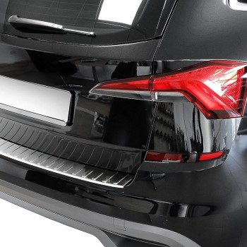 TRIM ΜΑΡΚΕ ΠΟΡΤ ΜΠΑΓΚΑΖ ΧΡΩΜΙΟ ΜΕΤΑΛΛΙΚΟ S-DIZAYN ΓΙΑ SKODA KAMIQ 2019+ - 1 TEM