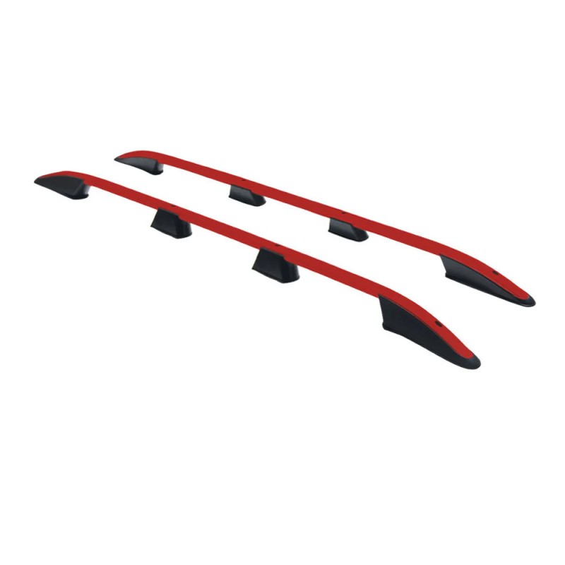 ΠΑΡΑΛΛΗΛΕΣ ΜΠΑΡΕΣ ΟΡΟΦΗΣ ΑΛΟΥΜΙΝΙΟΥ ΣΕ KOKKINO ΧΡΩΜΑ ELEGANCE L2 ΓΙΑ VW T5 CARAVELLE 2003-2015 ΜΕΓΙΣΤΟ ΒΑΡΟΣ ΦΟΡΤΙΟΥ 75KG OMTEC - 2 TEM.