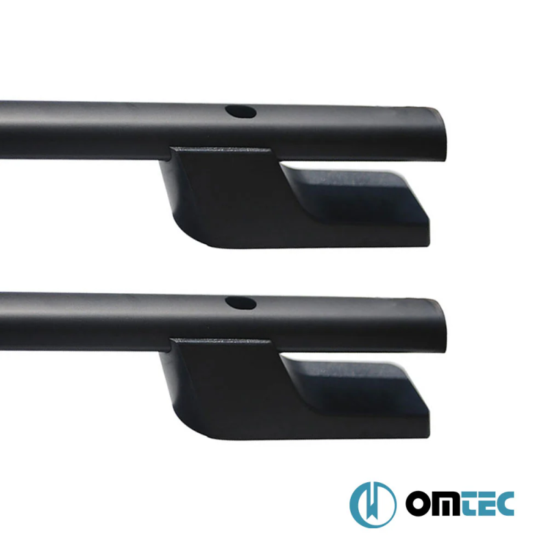 Omtec - Παράλληλες Μπάρες Οροφής Sport για VW Amarok (PH 2H) 2010>2022 από Αλουμίνιο σε Μαύρο Χρώμα και Μέγιστο Βάρος Φορτίου 75 kg - 2 τεμ. (7535931B/OM)