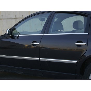 TRIM ΠΑΡΑΘΥΡΩΝ ΑΝΟΞΕΙΔΩΤΟ ΑΤΣΑΛΙ ΧΡΩΜΙΟ - 4 ΤΕΜ. ΓΙΑ VW PASSAT 3B SD / SW 1998-2005