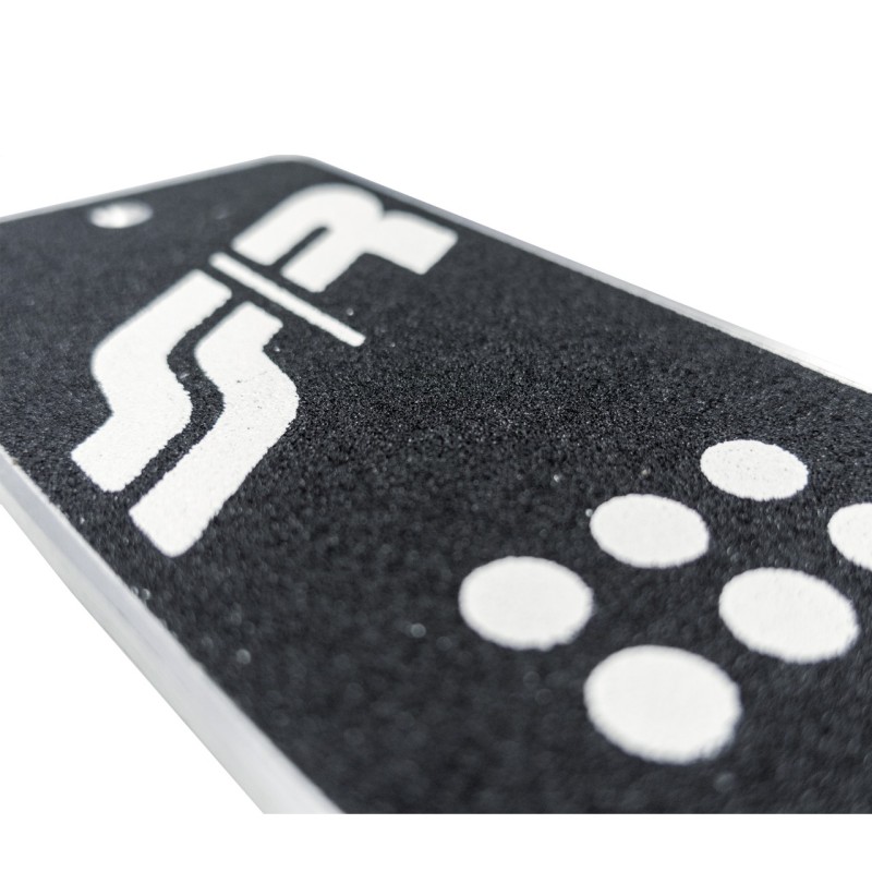 ΤΕΜΠΕΛΗΣ ΠΟΔΙΟΥ ANTI SLIP LOOK ΜΑΥΡΟ ΑΛΟΥΜΙΝΙΟΥ 195x80mm  SIMONI RACING - 1 TEM.