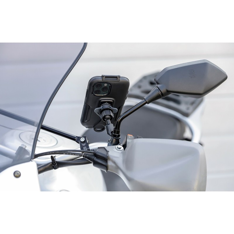 Βάση Στήριξης Κινητού Pole της σειράς Titan Optiline για τις Βάσεις των Καθρεπτών Μηχανής με διάμετρο 10 mm και σύστημα Duolock, συμβατή με Θήκες ή Αντάπτορες Κινητού Optiline