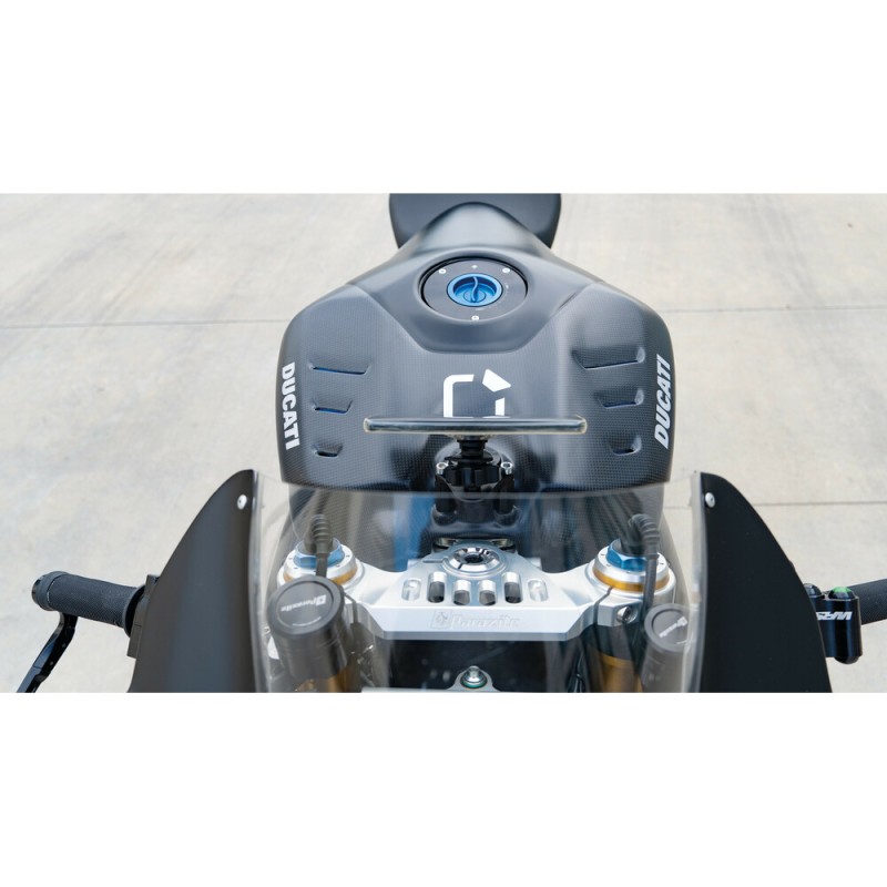 Βάση Στήριξης Κινητού Panigale της σειράς Titan Optiline για τις Βίδες στην Μίζα στο Τιμόνι Μηχανής Panigale 899, 959, V2, 1199, 1299, V4 με σύστημα Duolock, συμβατή με Θήκες ή Αντάπτορες Κινητού Optiline