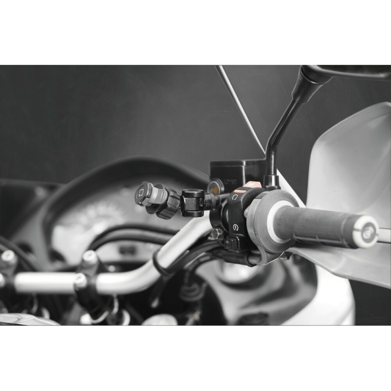 Βιδωτή Βάση Στήριξης Κινητού M6 Pro της σειράς Titan Optiline για τις Βίδες στα Καβαλέτα ή στους Διακόπτες στο Τιμόνι Μηχανής με σπείρωμα M6 και σύστημα Duolock, συμβατή με Θήκες ή Αντάπτορες Κινητού Optiline