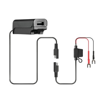 Αδιάβροχος Φορτιστής Κινητού Trek X 12/24V 48W της σειράς Optiline με 2 θύρες USB Type A και USB Type C, Καλώδιο 180 cm, Βύσμα SAE και Ακροδέκτες, Ασφάλεια, Αδιαβροχοποίηση IPX6, συμβατό με Βάσεις Στήριξης, Θήκες ή Αντάπτορες Κινητού Optiline