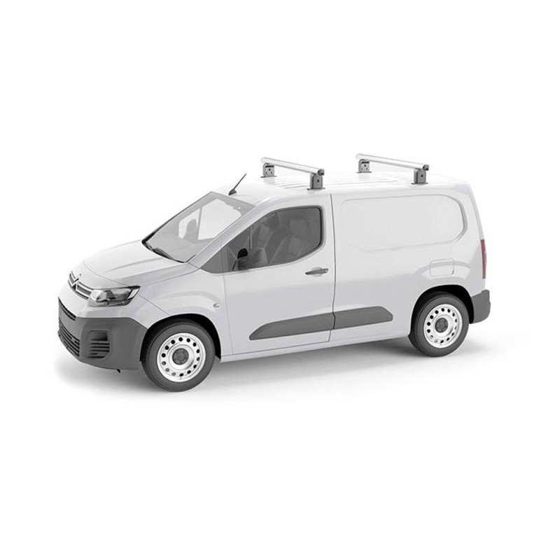 Πλήρες Σετ με Μπάρες Οροφής Αλουμινίου Airdyn M 125 cm και Άκρα Τοποθέτησης για Επαγγελματικά Οχήματα και Van Menabo - 2 τεμ.