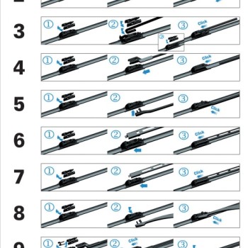 Υαλοκαθαριστήρας νέου τύπου ALL-IN-ONE 35 cm με μονό αντάπτορα γενικής χρήσης για 10 τύπους μπράτσων OTOTOP - 1 τεμάχιο