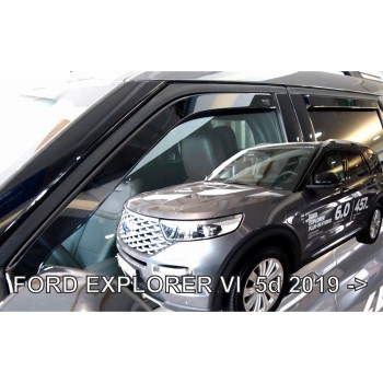 ΑΝΕΜΟΘΡΑΥΣΤΕΣ ΓΙΑ FORD EXPLORER EV 5D (ΗΛΕΚΤΡΙΚΟ) 2023+ ΖΕΥΓΑΡΙ ΑΠΟ ΕΥΚΑΜΠΤΟ ΦΙΜΕ ΠΛΑΣΤΙΚΟ HEKO - 2 ΤΕΜ.