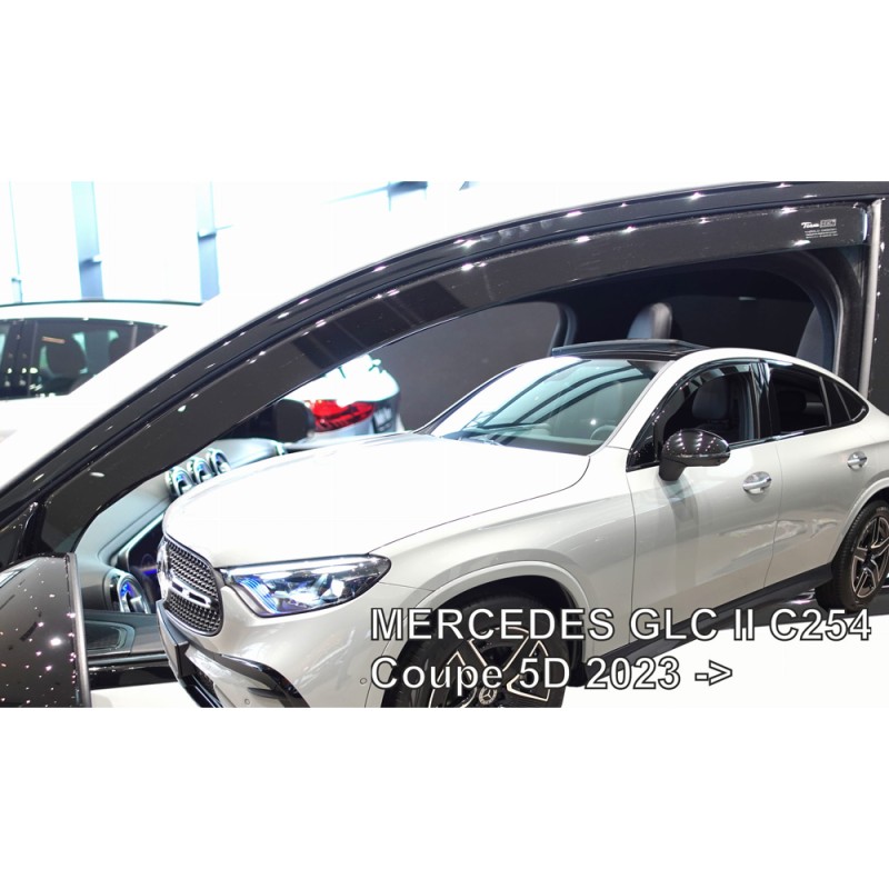 ΑΝΕΜΟΘΡΑΥΣΤΕΣ ΓΙΑ MERCEDES GLC COUPE II C254 5D 2023+ ΖΕΥΓΑΡΙ ΑΠΟ ΕΥΚΑΜΠΤΟ ΦΙΜΕ ΠΛΑΣΤΙΚΟ HEKO - 2 ΤΕΜ.