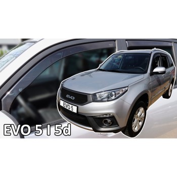 ΑΝΕΜΟΘΡΑΥΣΤΕΣ ΓΙΑ EVO 5 5D 2020-2022 ΖΕΥΓΑΡΙ ΑΠΟ ΕΥΚΑΜΠΤΟ ΦΙΜΕ ΠΛΑΣΤΙΚΟ HEKO - 2 ΤΕΜ.