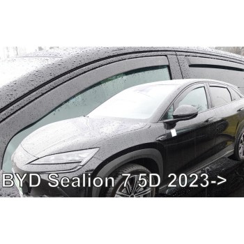 ΑΝΕΜΟΘΡΑΥΣΤΕΣ ΓΙΑ BBYD SEALION 7 5D 2023+ ΣΕΤ ΑΥΤΟΚΙΝΗΤΟΥ ΑΠΟ ΕΥΚΑΜΠΤΟ ΦΙΜΕ ΠΛΑΣΤΙΚΟ HEKO - 4 ΤΕΜ.