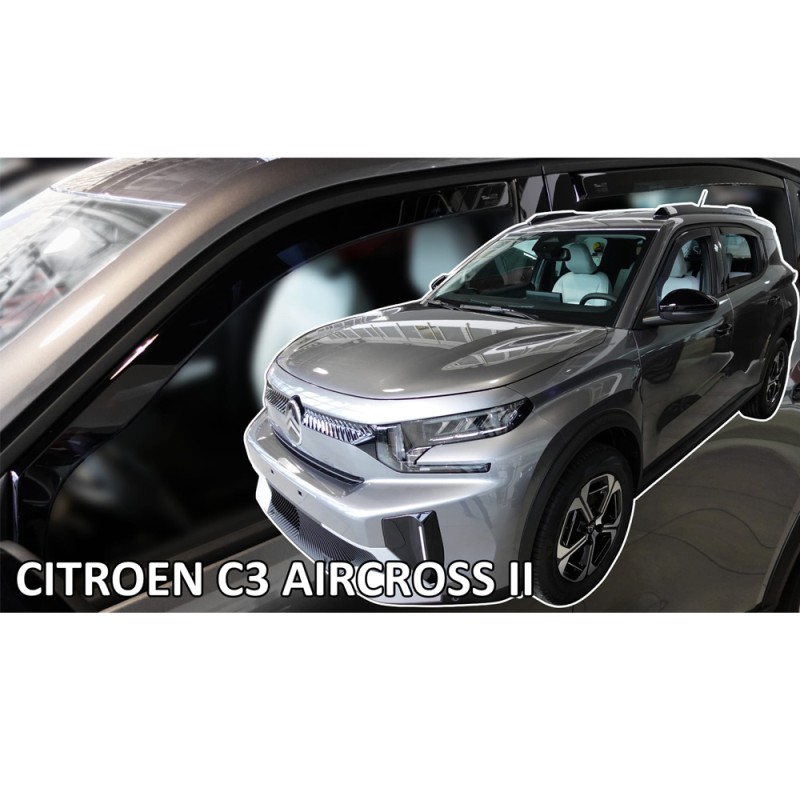 ΑΝΕΜΟΘΡΑΥΣΤΕΣ ΓΙΑ CITROEN C3 AIRCROSS / e-C3 AIRCROSS 5D 2024+ ΣΕΤ ΑΥΤΟΚΙΝΗΤΟΥ ΑΠΟ ΕΥΚΑΜΠΤΟ ΦΙΜΕ ΠΛΑΣΤΙΚΟ HEKO - 4 ΤΕΜ.