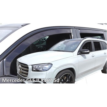 ΑΝΕΜΟΘΡΑΥΣΤΕΣ ΓΙΑ MERCEDES GLS X167 5D 2019+ ΣΕΤ ΑΥΤΟΚΙΝΗΤΟΥ ΑΠΟ ΕΥΚΑΜΠΤΟ ΦΙΜΕ ΠΛΑΣΤΙΚΟ HEKO - 4 ΤΕΜ