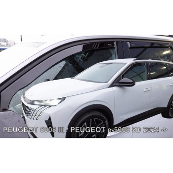 ΑΝΕΜΟΘΡΑΥΣΤΕΣ ΓΙΑ PEUGEOT 5008 III 5D 2204+ / E-5008 III 5D 2024+ ΣΕΤ ΑΥΤΟΚΙΝΗΤΟΥ ΑΠΟ ΕΥΚΑΜΠΤΟ ΦΙΜΕ ΠΛΑΣΤΙΚΟ HEKO - 4 ΤΕΜ.