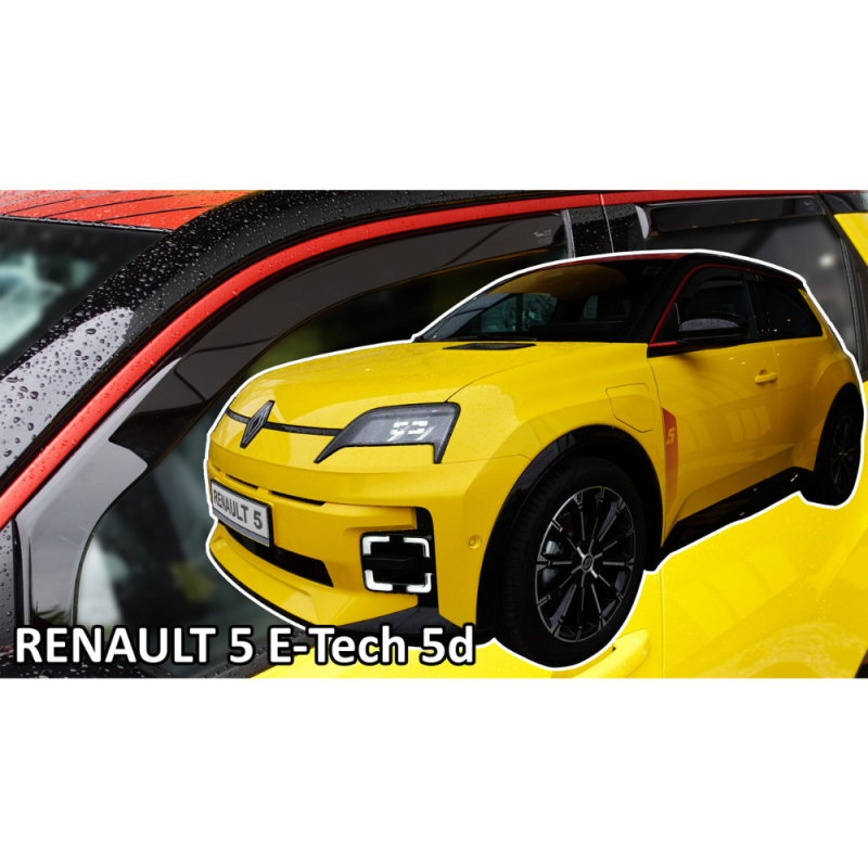ΑΝΕΜΟΘΡΑΥΣΤΕΣ ΓΙΑ RENAULT 5 E-TECH ELECTRIC 5D 2024+ ΖΕΥΓΑΡΙ ΑΠΟ ΕΥΚΑΜΠΤΟ ΦΙΜΕ ΠΛΑΣΤΙΚΟ HEKO - 4 ΤΕΜ.