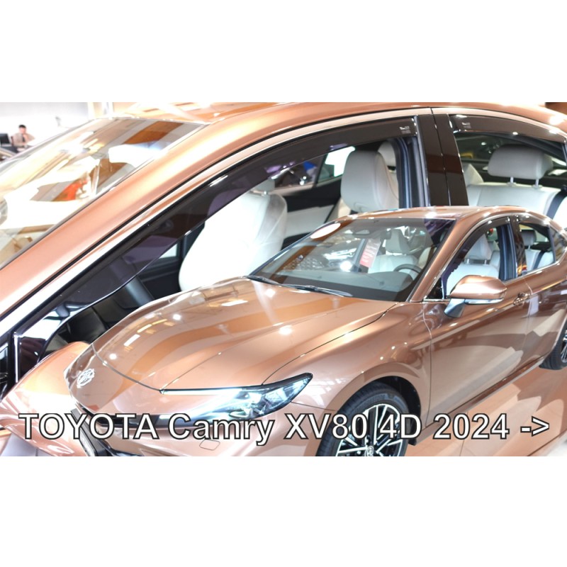 ΑΝΕΜΟΘΡΑΥΣΤΕΣ ΓΙΑ TOYOTA CAMRY XV80 4D SEDAN 2024+ ΣΕΤ ΑΥΤΟΚΙΝΗΤΟΥ ΑΠΟ ΕΥΚΑΜΠΤΟ ΦΙΜΕ ΠΛΑΣΤΙΚΟ HEKO - 4 ΤΕΜ.