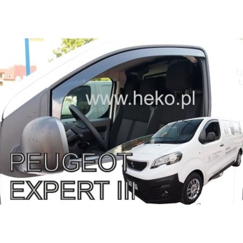 ΑΝΕΜΟΘΡΑΥΣΤΕΣ ΓΙΑ CITROEN JUMPY 3 / SPACETOURER / TOYOTA PROACE 2 / PEUGEOT EXPERT 3 / TRAVELLER 2016+ / OPEL VIVARO 3 2019+ ΖΕΥΓΑΡΙ VAN ΑΠΟ ΕΥΚΑΜΠΤΟ ΦΙΜΕ ΠΛΑΣΤΙΚΟ HEKO - 2 ΤΕΜ.