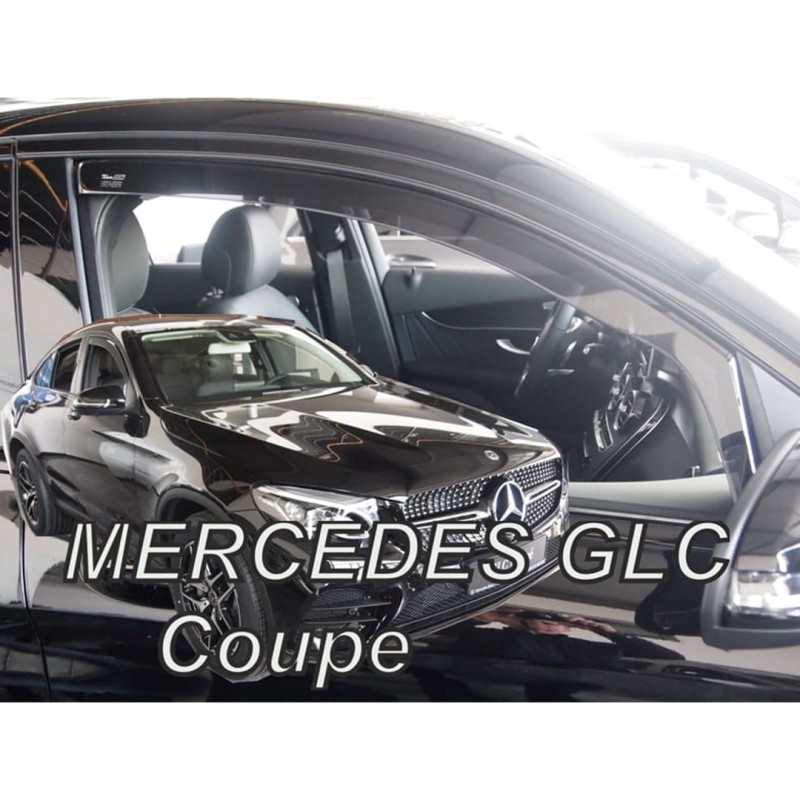 ΑΝΕΜΟΘΡΑΥΣΤΕΣ ΓΙΑ MERCEDES GLC COUPE C253 5D 2017+ ΖΕΥΓΑΡΙ ΑΠΟ ΕΥΚΑΜΠΤΟ ΦΙΜΕ ΠΛΑΣΤΙΚΟ HEKO - 2 ΤΕΜ.