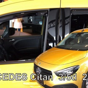 ΑΝΕΜΟΘΡΑΥΣΤΕΣ ΓΙΑ MERCEDES CITAN 5D 2021+  ΣΕΤ ΑΥΤΟΚΙΝΗΤΟΥ ΑΠΟ ΕΥΚΑΜΠΤΟ ΦΙΜΕ ΠΛΑΣΤΙΚΟ HEKO - 4 ΤΕΜ.
