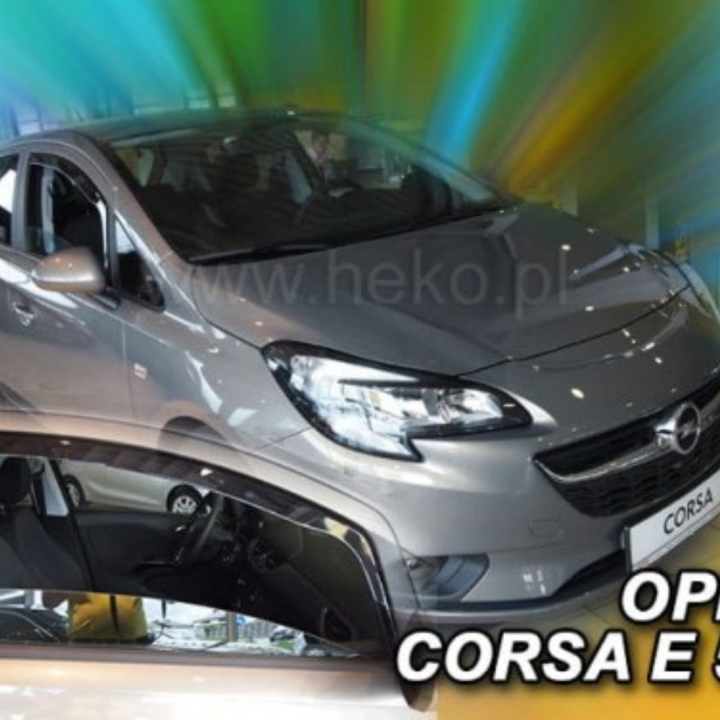 ΑΝΕΜΟΘΡΑΥΣΤΕΣ ΓΙΑ OPEL CORSA D 5D 09/2006-2014 /CORSA E 5D 2015+ ΑΥΤΟΚΙΝΗΤΟΥ ΑΠΟ ΕΥΚΑΜΠΤΟ ΦΙΜΕ ΠΛΑΣΤΙΚΟ HEKO - 2 ΤΕΜ.