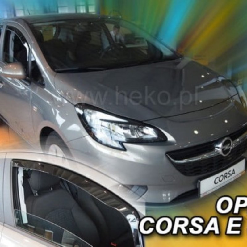 ΑΝΕΜΟΘΡΑΥΣΤΕΣ ΓΙΑ OPEL CORSA D 5D 09/2006-2014 /CORSA E 5D 2015+ ΣΕΤ ΑΥΤΟΚΙΝΗΤΟΥ ΑΠΟ ΕΥΚΑΜΠΤΟ ΦΙΜΕ ΠΛΑΣΤΙΚΟ HEKO - 4 ΤΕΜ.