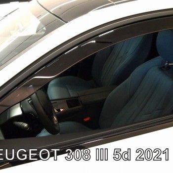 ΑΝΕΜΟΘΡΑΥΣΤΕΣ ΓΙΑ PEUGEOT 308 5D 2021+ / OPEL ASTRA L 5D 2021+ ΖΕΥΓΑΡΙ ΑΠΟ ΕΥΚΑΜΠΤΟ ΦΙΜΕ ΠΛΑΣΤΙΚΟ HEKO - 2 ΤΕΜ.