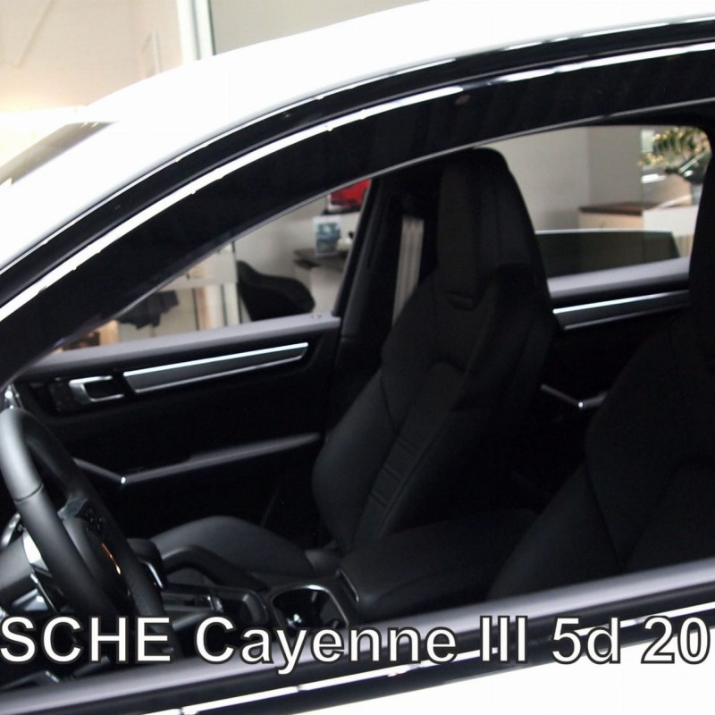 ΑΝΕΜΟΘΡΑΥΣΤΕΣ ΓΙΑ PORSCHE CAYENNE 5D 2017+  ΖΕΥΓΑΡΙ ΑΠΟ ΕΥΚΑΜΠΤΟ ΦΙΜΕ ΠΛΑΣΤΙΚΟ HEKO - 2 ΤΕΜ.