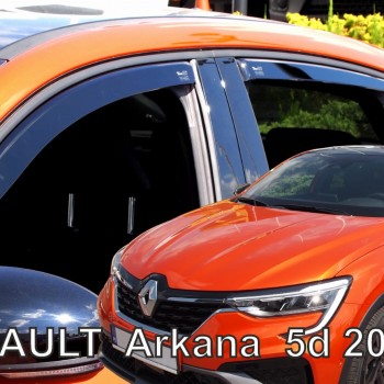 ΑΝΕΜΟΘΡΑΥΣΤΕΣ ΓΙΑ RENAULT ARKANA 5D 2019+  ΣΕΤ ΑΥΤΟΚΙΝΗΤΟΥ ΑΠΟ ΕΥΚΑΜΠΤΟ ΦΙΜΕ ΠΛΑΣΤΙΚΟ HEKO - 4 ΤΕΜ.