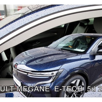 ΑΝΕΜΟΘΡΑΥΣΤΕΣ ΓΙΑ RENAULT MEGANE E-TECH 5D 2022+ ΣΕΤ ΑΥΤΟΚΙΝΗΤΟΥ ΑΠΟ ΕΥΚΑΜΠΤΟ ΦΙΜΕ ΠΛΑΣΤΙΚΟ HEKO - 4 ΤΕΜ.