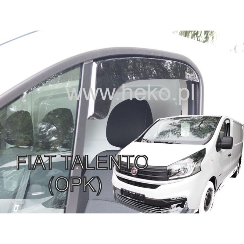 ΑΝΕΜΟΘΡΑΥΣΤΕΣ ΓΙΑ FIAT TALENTO 2016+ / OPEL VIVARO 2 2014-2019 / RENAULT TRAFIC 3 2014+ ΚΟΝΤΟ ΖΕΥΓΑΡΙ VAN ΑΠΟ ΕΥΚΑΜΠΤΟ ΦΙΜΕ ΠΛΑΣΤΙΚΟ HEKO - 2 ΤΕΜ.