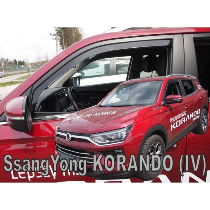ΑΝΕΜΟΘΡΑΥΣΤΕΣ ΓΙΑ SSANGYONG KORANDO 5D 2019+ ΖΕΥΓΑΡΙ ΑΠΟ ΕΥΚΑΜΠΤΟ ΦΙΜΕ ΠΛΑΣΤΙΚΟ HEKO - 2 ΤΕΜ.