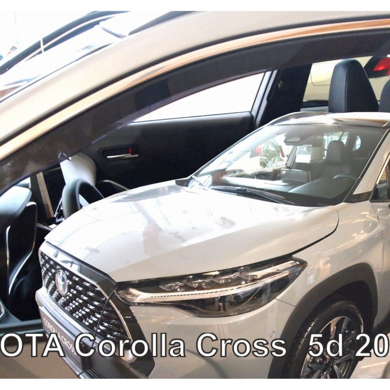 ΑΝΕΜΟΘΡΑΥΣΤΕΣ ΓΙΑ TOYOTA COROLLA CROSS 5D 2020+  ΖΕΥΓΑΡΙ ΑΠΟ ΕΥΚΑΜΠΤΟ ΦΙΜΕ ΠΛΑΣΤΙΚΟ HEKO - 2 ΤΕΜ.